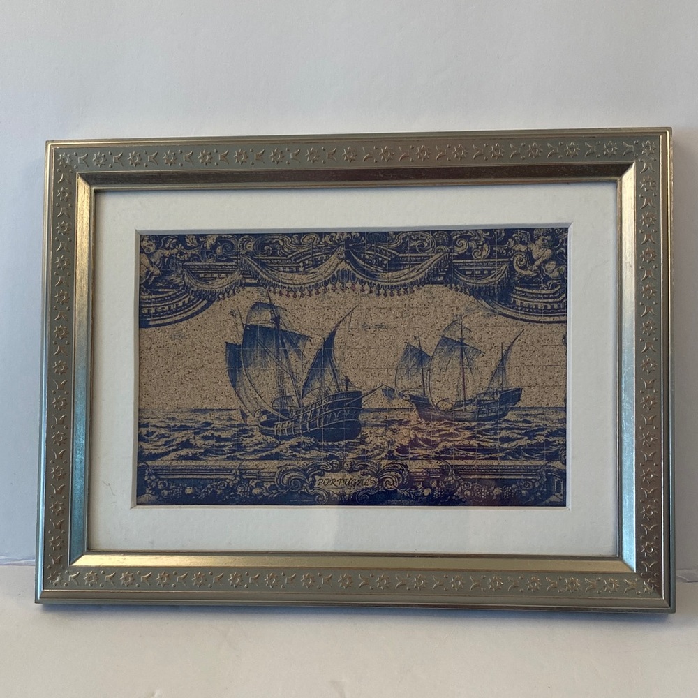 Framed Nautical Art with Silver Frame